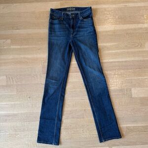 Kimes Ranch Size 6 Extra Long Sarah High Rise Slim Boot Cut Dark Blue Jeans